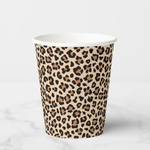 Leopard Skin Fur Muster Pappbecher