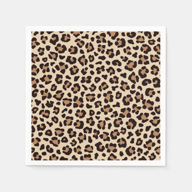 Leopard Skin Fur Muster Serviette (Vorderseite)