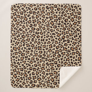 Leopard Skin Fur Muster Sherpadecke