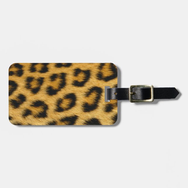 Leopard Skin Hair Print Gepäckanhänger (Vorderseite horizontal)