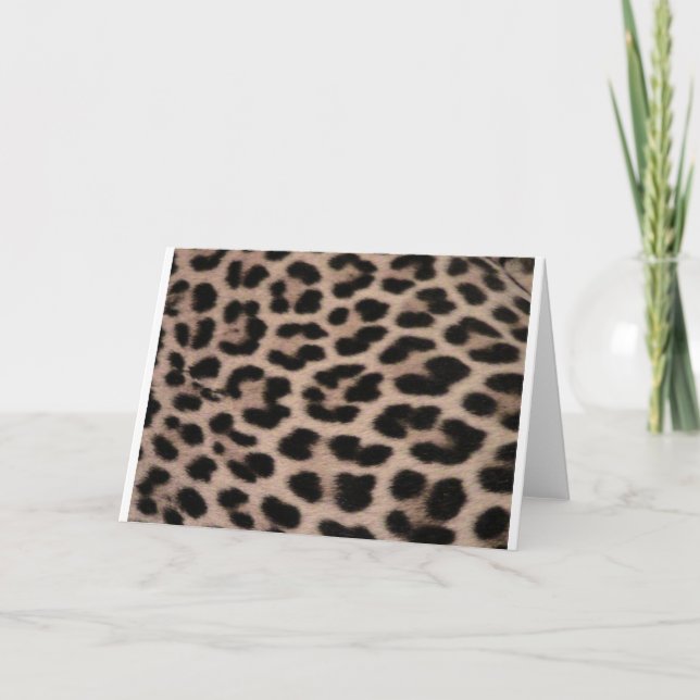 Leopard Skin Hintergrund Karte (Vorderseite)