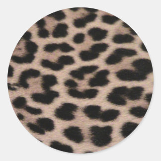 Leopard Skin Hintergrund Runder Aufkleber