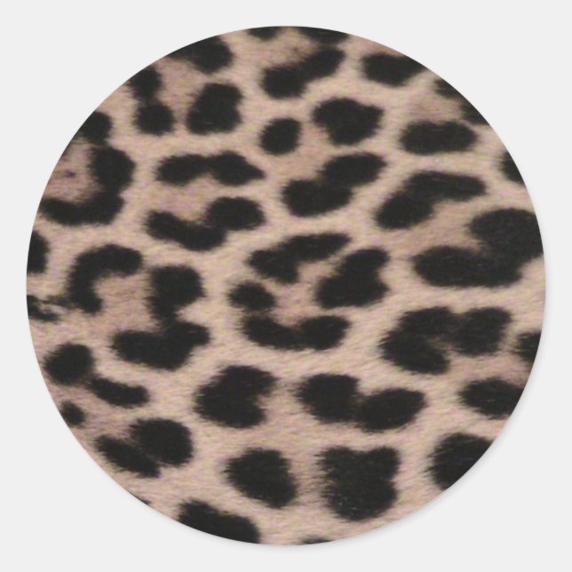Leopard Skin Hintergrund Runder Aufkleber (Vorderseite)