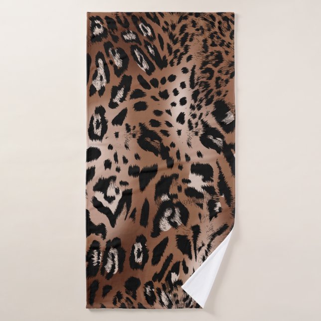 Leopard-Skin-Illustration nahtlos Muster Badehandtuch (Badehandtuch)