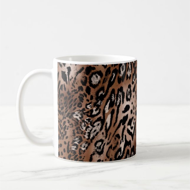 Leopard-Skin-Illustration nahtlos Muster  Kaffeetasse (Links)