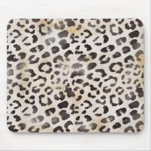 Leopard Skin in Mandarine Elfenbeinkühe Mousepad