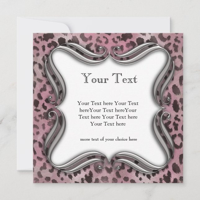 Leopard Skin in rosa Rose (Vorderseite)