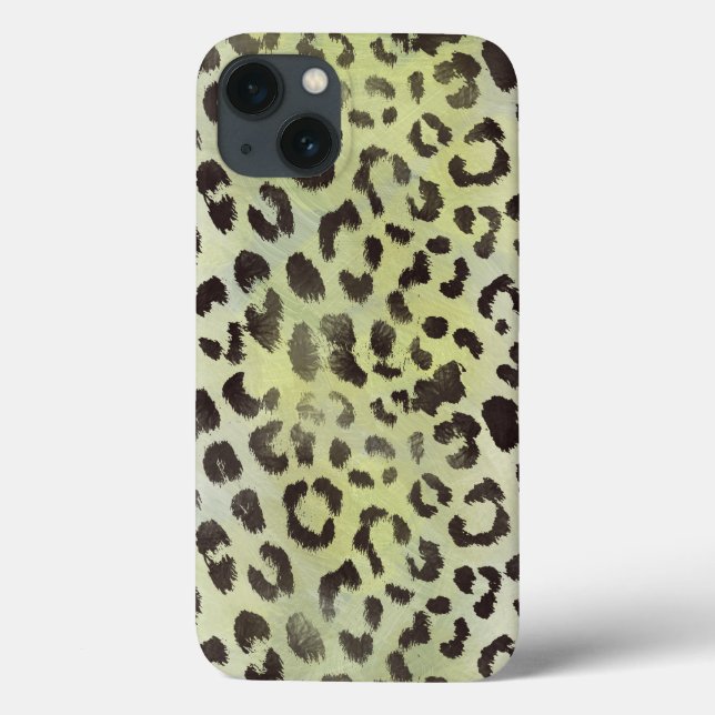 Leopard Skin Mandarine Lime Green Case-Mate iPhone Hülle (Rückseite)
