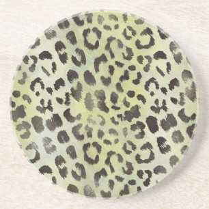 Leopard Skin Mandarine Lime Green Getränkeuntersetzer