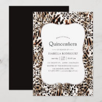 Leopard Skin Pattern Quinceanera