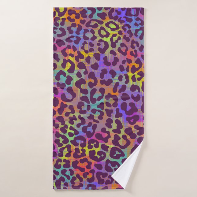 Leopard skin pattern. Repeating seamless animal ba Badehandtuch (Badehandtuch)