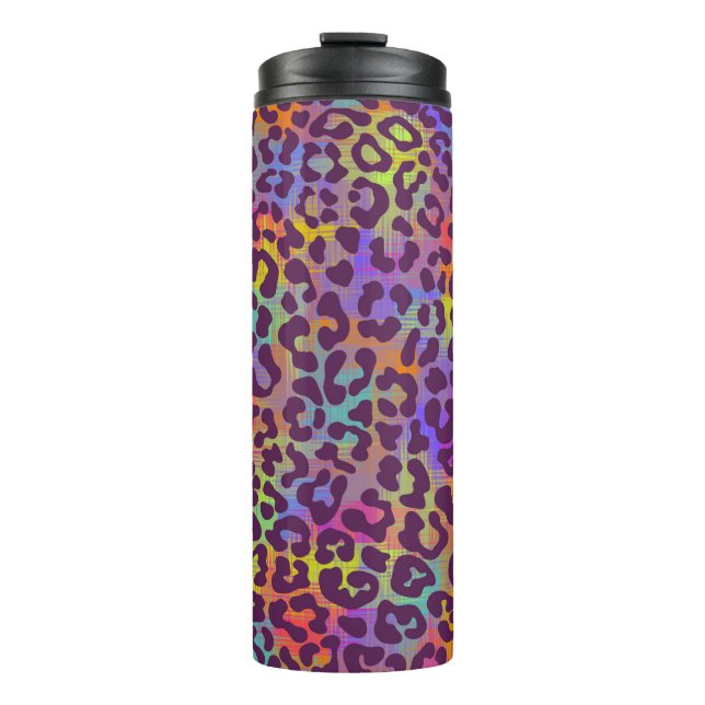 Leopard skin pattern. Repeating seamless animal ba Thermosbecher (Vorderseite)