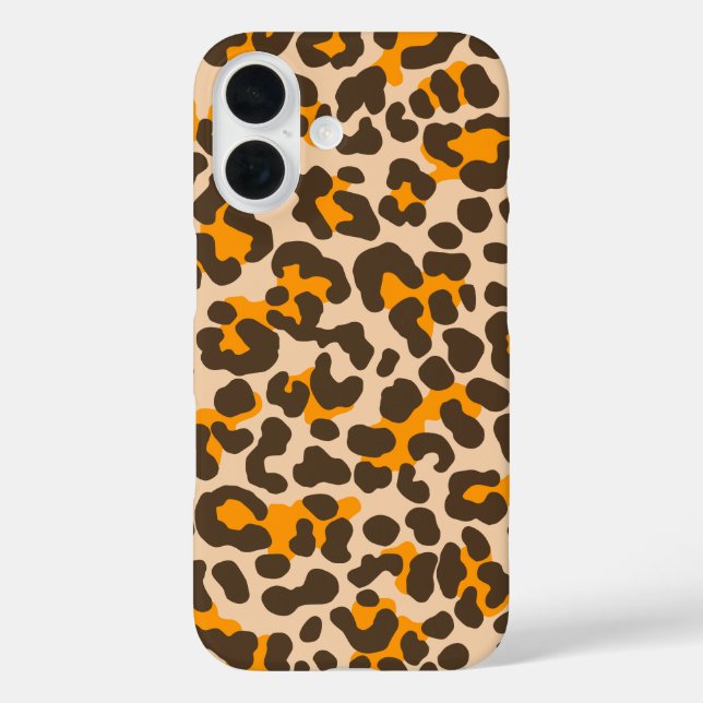 Leopard Skin Print Muster Mustard Yellow Brown Case-Mate iPhone Hülle (Rückseite)