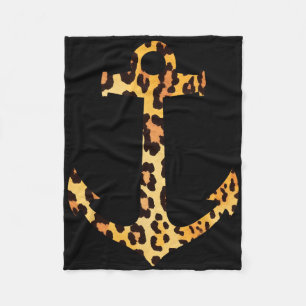 Leopard Skin Print Muster Nautisches Bootfahren Se Fleecedecke