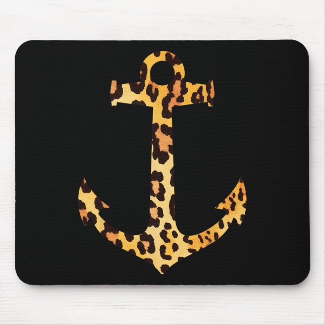Leopard Skin Print Muster Nautisches Bootfahren Se Mousepad (Vorne)