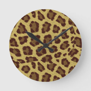 Leopard Skin Runde Wanduhr
