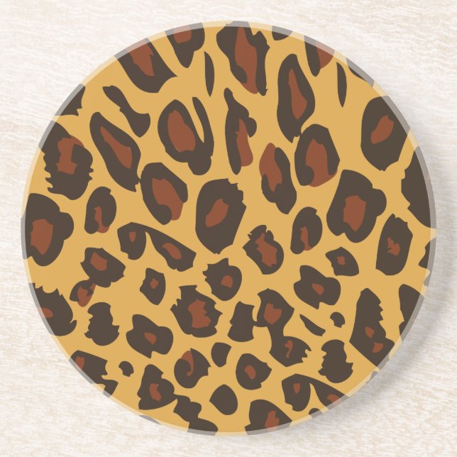 Leopard Skin Sandstein Untersetzer (Vorne)