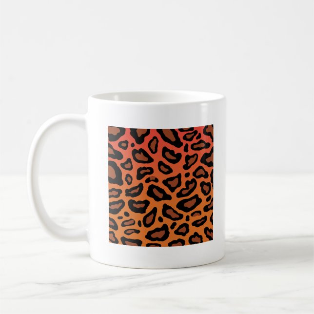 Leopard-Skin-Spots-Muster, Leopard-Lover-Geschenk Kaffeetasse (Links)