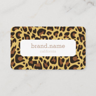 Leopard-Skin-Tierdruckmuster Modern Design Visitenkarte