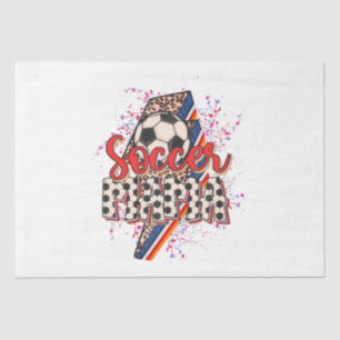 Leopard Soccer Mama Lightning Bolt Sport Mama Moth Seidenpapier
