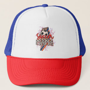 Leopard Soccer Mama Lightning Bolt Sport Mama Moth Truckerkappe