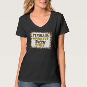 Leopard Softball Game Day Vibes Softball geblasen T-Shirt