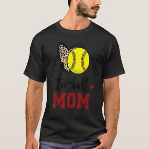 Leopard Softball Mama Ball Mama Herzenslust Mutter T-Shirt