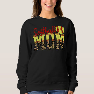 Leopard Softball Mama Game Day Mother's Day 2022 Sweatshirt
