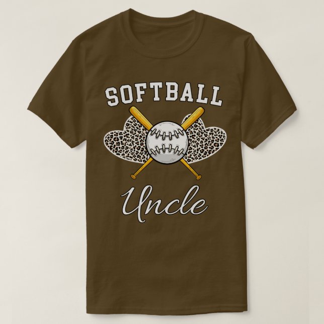 Leopard Softball Uncle Softball Sport T-Shirt (Design vorne)