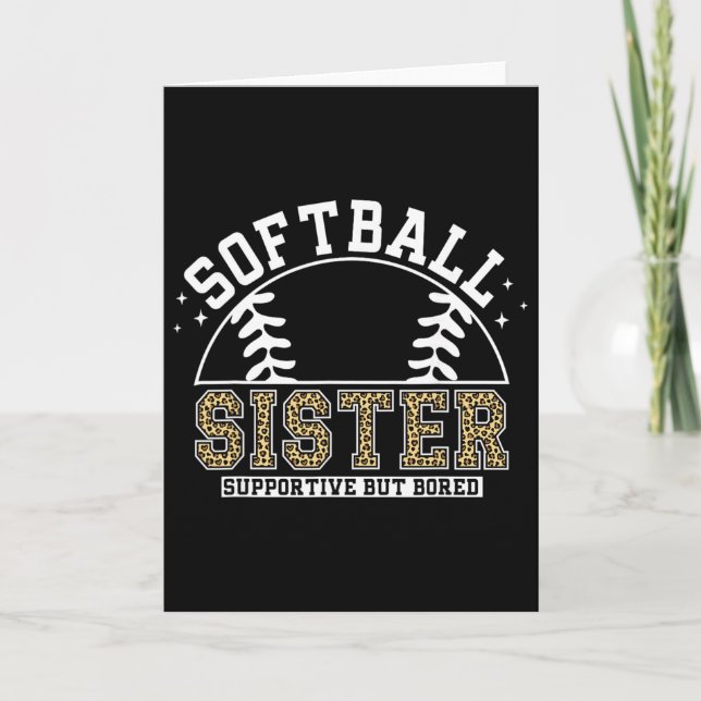 Leopard Softll Schwester Unterstützend Aber Langwe Karte (Vorderseite)