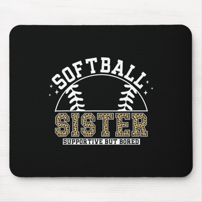 Leopard Softll Schwester Unterstützend Aber Langwe Mousepad (Vorne)