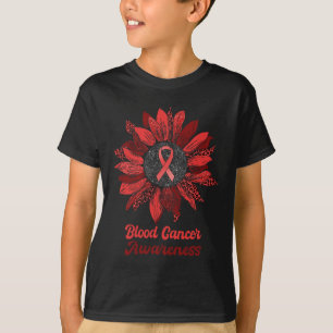 Leopard Sonnenblume Blutkrebs Awareness Warrior R T-Shirt