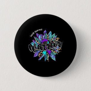 Leopard Sonnenblume Krieger Selbstmordgedanken Button