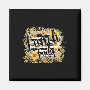 Leopard Sonnenblume Mittagessen Dame Erster Schult Magnet