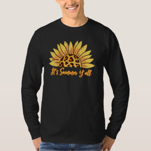Leopard Sonnenblumen Blume Urlaub im Sommer T-Shirt