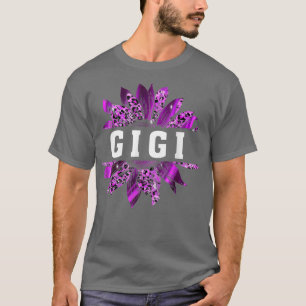 Leopard Sonnenblumen für die Gigi Schwangerschaft T-Shirt
