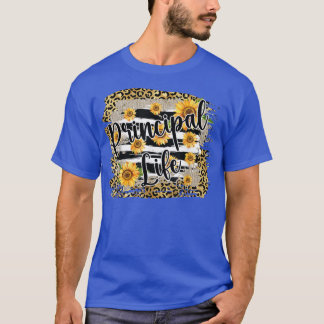 Leopard Sonnenblumen Hauptleben vom ersten Tag an T-Shirt