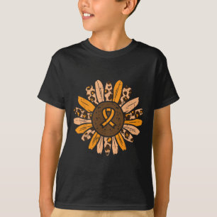 Leopard Sonnenblumen Orangenblütenkrebs Leukämie A T-Shirt