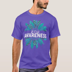 Leopard Sonnenblumen PTSD Bewusstsein Aquamarin Ri T-Shirt