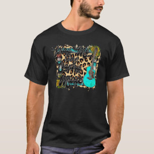 Leopard Sonnenblumen spielend Mich Country Music W T-Shirt