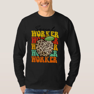 Leopard Sozialarbeiter Lehrer Anerkennung Zurück Z T-Shirt