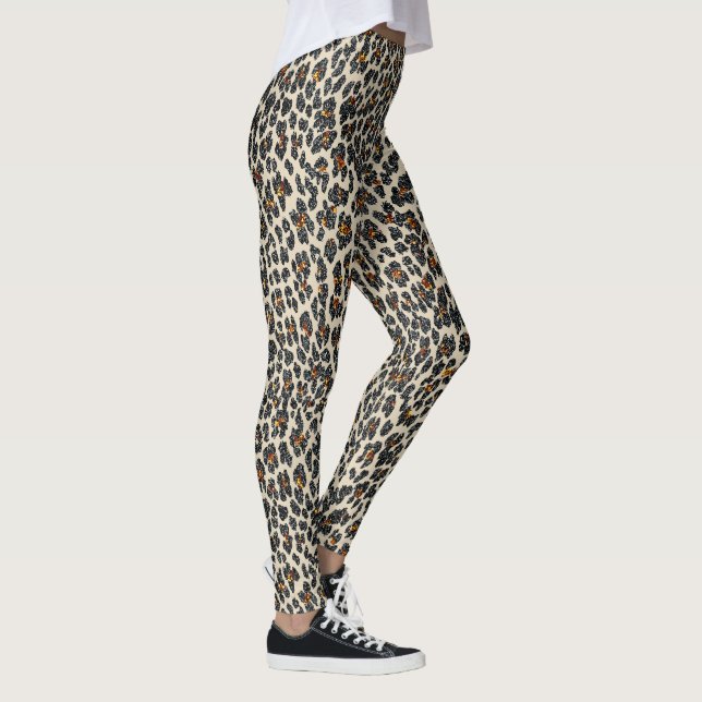 Leopard Sparkle (tan) Leggings (Rechts)