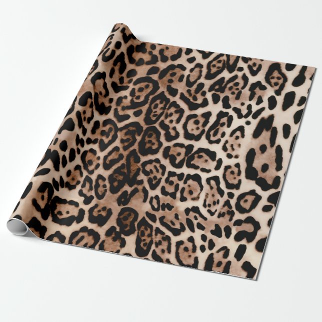 Leopard Spot Animal Print Muster Geschenkpapier (Ungerollt)