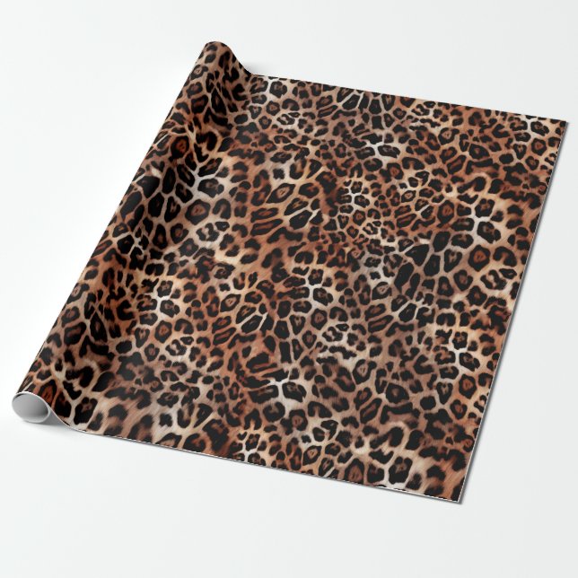 Leopard Spot Animal Print Muster Geschenkpapier (Ungerollt)