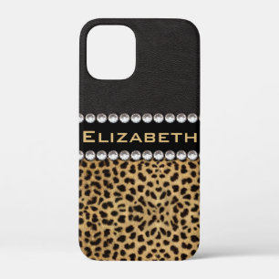 Leopard Spot Kristall Diamonds Monogram FOTO Case-Mate iPhone Hülle