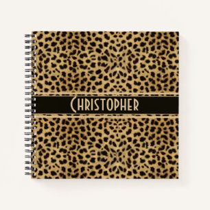 Leopard Spot Skin Print personalisieren Notizbuch
