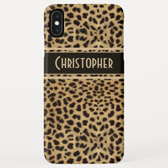Leopard Spot Skin Print Personalisiert Case-Mate iPhone Hülle (Rückseite)