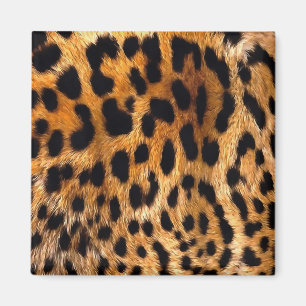 Leopard Spots Black Brown Wild Animal Fine Art Magnet