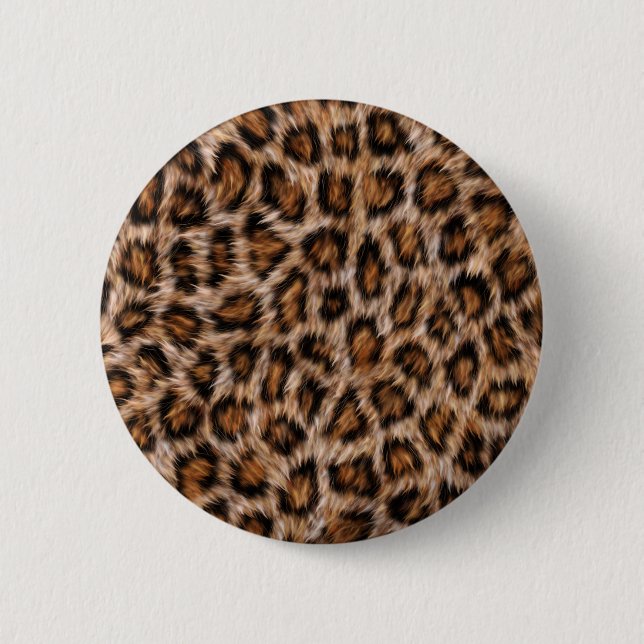 Leopard Spots Fur Jaguar Animal Cat Skin Pattern.j Button (Vorderseite)