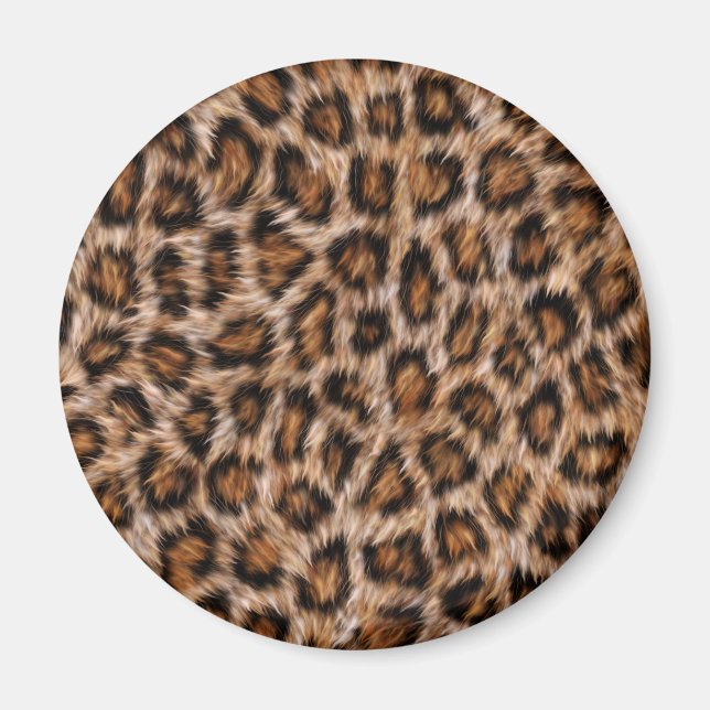 Leopard Spots Fur Jaguar Animal Cat Skin Pattern.j Magnet (Vorne)